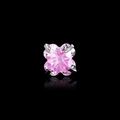 Funkelnder bonbonrosa Zirkonia-Stecker in Kleeblattform für süße Knorpelpiercings - Einzelstück / Rosa