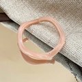 Pink marbled geometric resin bangle with wave shape for a modern look - Style 40 / Pink