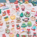 Buntes DIY-Weihnachts-Resin-Set mit Weihnachtsmann, Schneemann und Lebkuchenmann-Motiven - Zufällig Gemischtes Weihnachtsthema / Sold By Weight