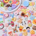 DIY colorful cartoon resin charms kit featuring cute characters and mixed food shapes - Cute Cartoon Weight Mix