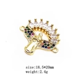 Détail du connecteur Vierge Marie avec zircons colorés et dimensions de 18,5x20 mm - Style Relief Personnage 8 (4854444920741)