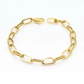 Minimalistisches 6mm goldnes Edelstahl O-Link Kettenarmband für Damen und Herren - Gold / 19cm