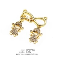 Gold-plated Love infinity pendant with two zircon girls for bracelets and necklaces - Infinity Love Dual Girls (3)