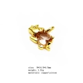 Golden dinosaur pendant with micro-paved zircon stones for bracelets and necklaces - Style A Champagne Color