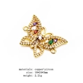 Detail of colorful butterfly connector charm with zircons and copper for DIY jewelry - Marquise Zircon Embellished Butterfly Style (3)