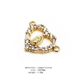 Détail du pendentif Vierge Marie en forme de cœur doré avec micro-pavage en zircone - Pendentif Vierge Marie Bord Zircon Cœur-Style 8