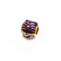 Golden Maneki Neko lucky cat charm with purple enamel finish for DIY bracelets - Purple Lucky Cat Style (2#)