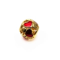 Golden heart-shaped bead with red enamel hearts for DIY charm bracelets - Hollow Heart Mixed Color (5#)