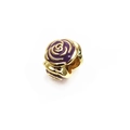 Charm a rosa dorata con smalto viola intenso per bracciali di gioielli fai da te - Stile Rosa Viola (9)