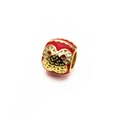 Red enamel fortune cat lucky bead with gold plating for DIY jewelry making charm - Auspicious Cloud Drum Bead (12)