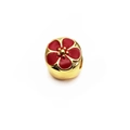 Golden DIY bead charm with red enamel five-petal flower for beaded bracelets - Gold Bead Red Flower Style (13)
