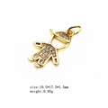 Gold boy charm pendant with micro-pave zircons for DIY jewelry necklaces and bracelets - Micro-set Zirconia Child Pendant Only (Without Chain) (4)