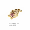 Cute girl charm pendant in gold with micro-paved white and pink cubic zirconia - Pink Purple Zirconia Girl Pendant Only (Without Chain) (7)