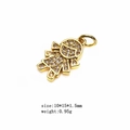 Golden girl charm pendant with pavé zircon stones for DIY necklaces and bracelets - Micro-set Zirconia Cartoon Girl Pendant Only (Without Chain) (9)