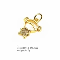 Gold-plated girl pendant with micro-paved zircons for DIY jewelry necklaces - Micro-set Zirconia Girl Outline Pendant Only (Without Chain) (11)