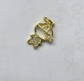 Golden girl charm with micro-pave zircons for DIY jewelry making and necklaces - Abstract Angel Style Pendant Only (Without Chain) (12)
