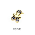 Golden micro-pave blue zircon duck charm pendant for DIY jewelry, size 8x13mm and 0.8g - Deep Blue Inlaid Duck Pendant Only (Without Chain) (14)