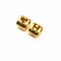 Perles mates dorées 999 avec cœur évidé et breloques lettre H pour bracelets - Lettre H (Émail)