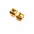 Charm en or 999 avec découpes en forme de cœur et de lettre L pour bracelets DIY - Lettre L (Émail)