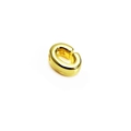Polished 14K gold plated letter C charm bead for DIY necklaces and bracelets - 14K Gold / Letter C