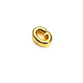 Polished 14K gold plated letter G bead charm with side hole for DIY jewelry making - 14K Gold / Letter G