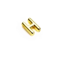 Polished 14K gold plated letter H pendant bead for DIY jewelry making and bracelets - 14K Gold / Letter H