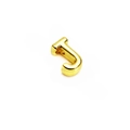 Polished 14K gold plated letter J bead charm for DIY necklace and bracelet jewelry - 14K Gold / Letter J