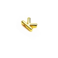 Polished 14K gold plated letter K charm bead with hole for DIY jewelry making - 14K Gold / Letter K