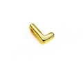 Polished 14K gold-plated letter L bead for DIY necklace and bracelet jewelry making - 14K Gold / L