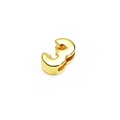 Polished 14K gold plated number 3 bead with smooth finish and side hole for DIY jewelry - Number 3 Style