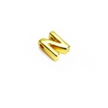 14K gold plated letter N alphabet bead charm for DIY bracelet and necklace jewelry - 14K Gold / Letter N