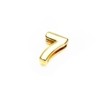 Polished 14K gold plated 3D number 7 pendant for DIY jewelry making and necklace crafts - Number 7 Style