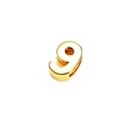 Polished 14K gold-plated number 9 charm bead with precision side hole for DIY jewelry - Number 9 Style