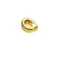 Polished 14K gold plated letter Q bead for DIY necklace and bracelet jewelry making - 14K Gold / Letter Q