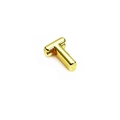 14K gold plated letter T slider bead for DIY necklace or bracelet jewelry making - 14K Gold / Letter T