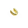 Polished 14K gold plated U-shaped letter bead connector for DIY jewelry making - 14K Gold / Letter U