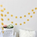 Golden five-pointed star paper garland banner for birthday and wedding party decoration - Gold