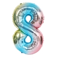32-inch rainbow gradient number 8 foil balloon for baby birthday party decorations - Number 8