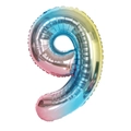 Rainbow gradient 32 inch number 9 aluminum foil balloon for birthday party decorations - Number 9