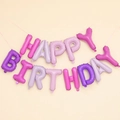 16-inch Happy Birthday foil balloon set in pink and purple gradient for party decoration - Pink & Purple Gradient