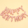 Rose gold 16 inch foil balloon set for Happy Birthday party wall decorations - Rose Gold