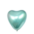 Chrome metallic mint green heart-shaped latex balloon for romantic wedding decoration - Heart / Green