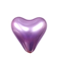 Metallic purple heart-shaped balloon with chrome finish for romantic party decoration - Heart / Purple