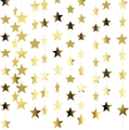 Hanging 4M shiny gold star paper garland for birthday parties and room decoration - Star Mirror Card Style / 2m / Gold
