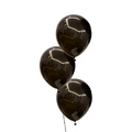 Three-piece set of 10-inch matte black thickened latex balloons for party decoration - Black