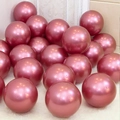 Thick 10-inch metallic rose pink latex balloons for wedding and birthday party decor - Red