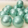 Thick metallic mint green latex balloon for wedding party and festive decorations - Green