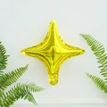 Shiny gold four-point star foil balloon for birthday party and festive column decor - Gold