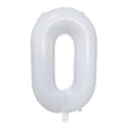 Palloncino numero 0 in alluminio bianco crema da 40 pollici per decorazioni di compleanno - Numero 0