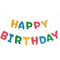Pancarta colorida de Happy Birthday con letras vibrantes para decoración de fiestas - Pancarta de Letras de Cumpleaños Multicolor